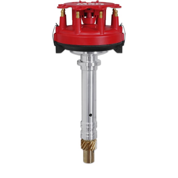 MSD 84697 Chevy V8 Crank Trigger Distributor, Low-Profile - Red
