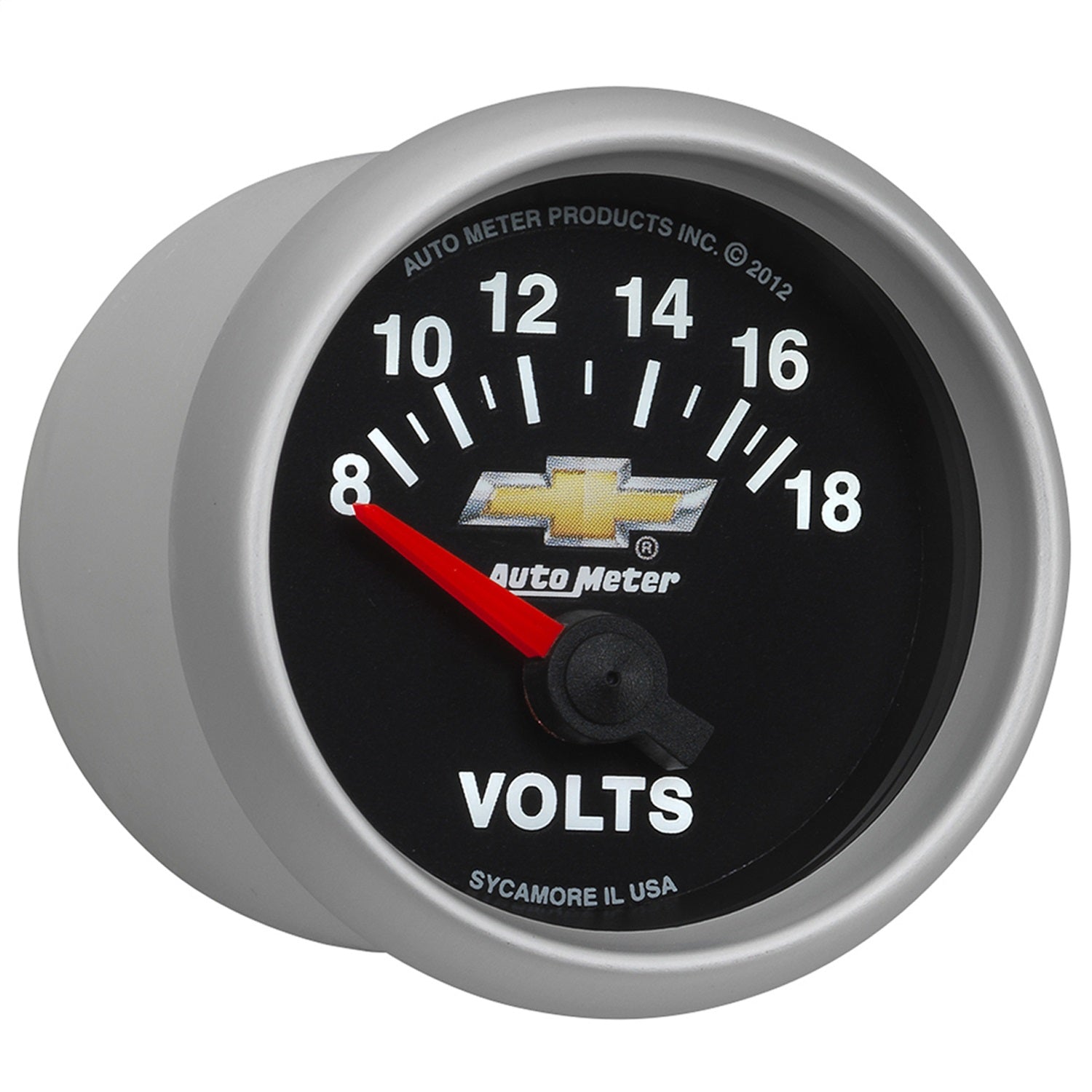 2-1/16" VOLTMETER, 18V, ELECTRIC, CHEVY GOLD BOWTIE