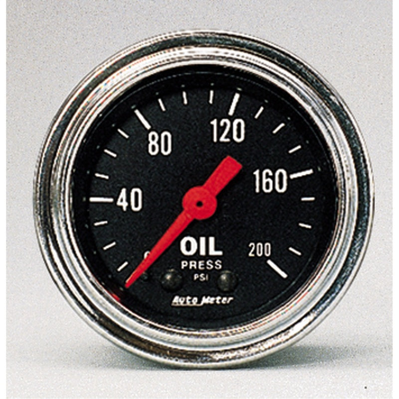 2-1/16" OIL PRESSURE, 0-200 PSI, TRADITIONAL CHROME