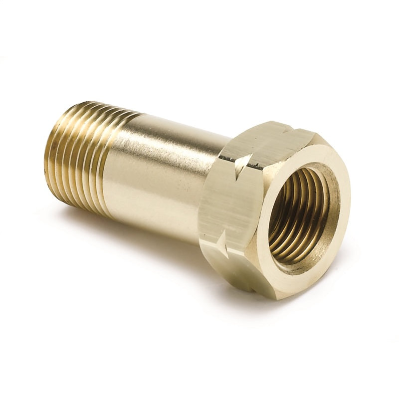 FITTING, ADAPTER, 3/8" NPT MALE, EXTENSION, BRASS, FOR AUTO GAGE MECH. TEMP.