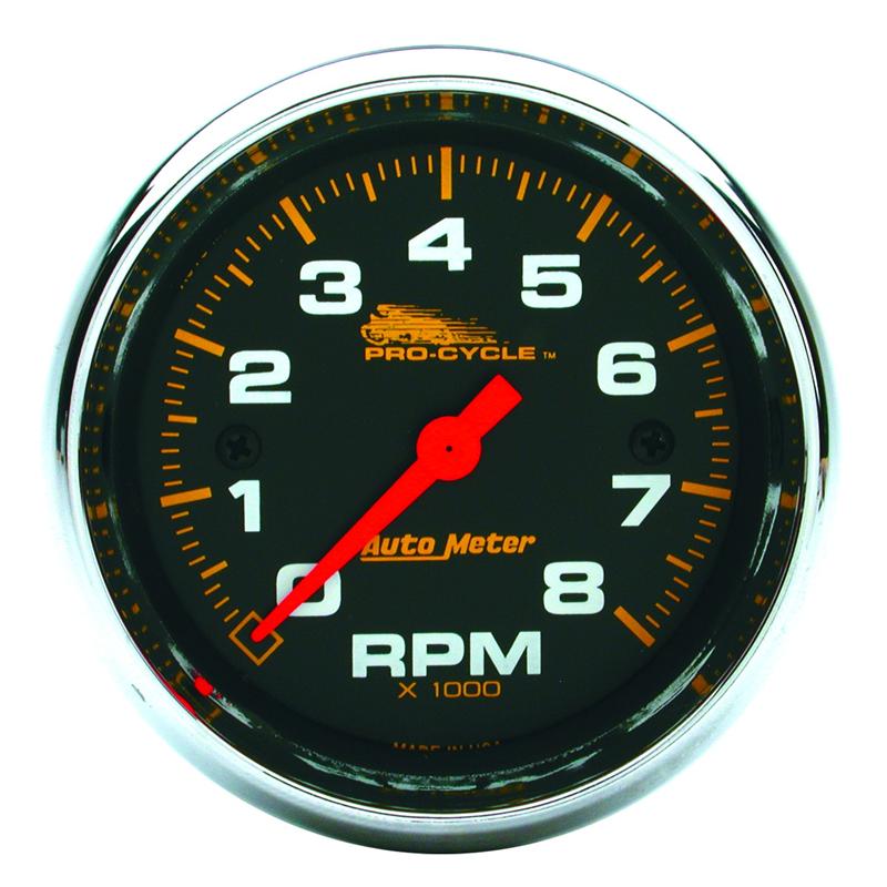 2-1/16" OIL PRESSURE, 0-100 PSI, BLACK, PRO-CYCLE