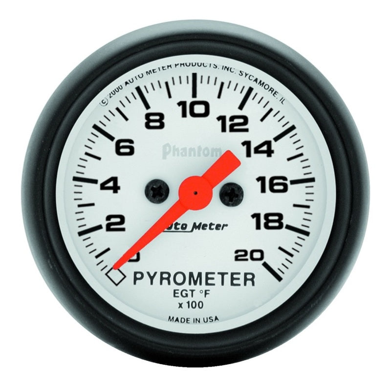 2-1/16" PYROMETER, 0-2000 °F, PHANTOM