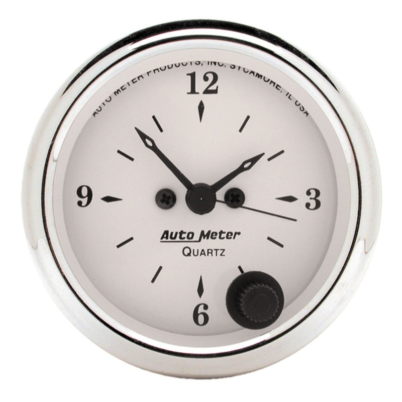 2-1/16" CLOCK, 12 HOUR, OLD-TYME WHITE