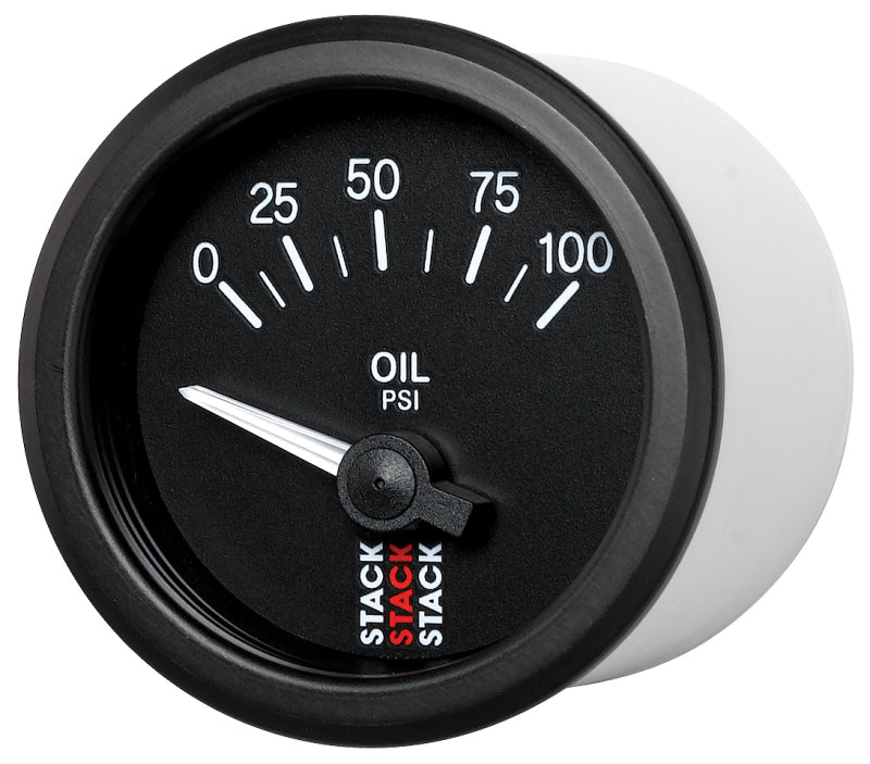 OIL PRESS, ELECTRIC, 52MM, BLK, 0-100 PSI, 1/8" NPTF