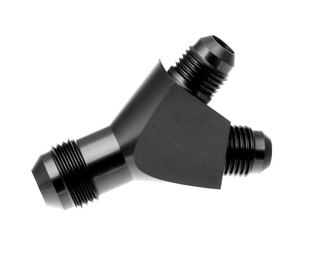 Redhorse Performance 930-08-08-2 Y Adapter -08 Single Inlet to -08 Dual Outlet - Black