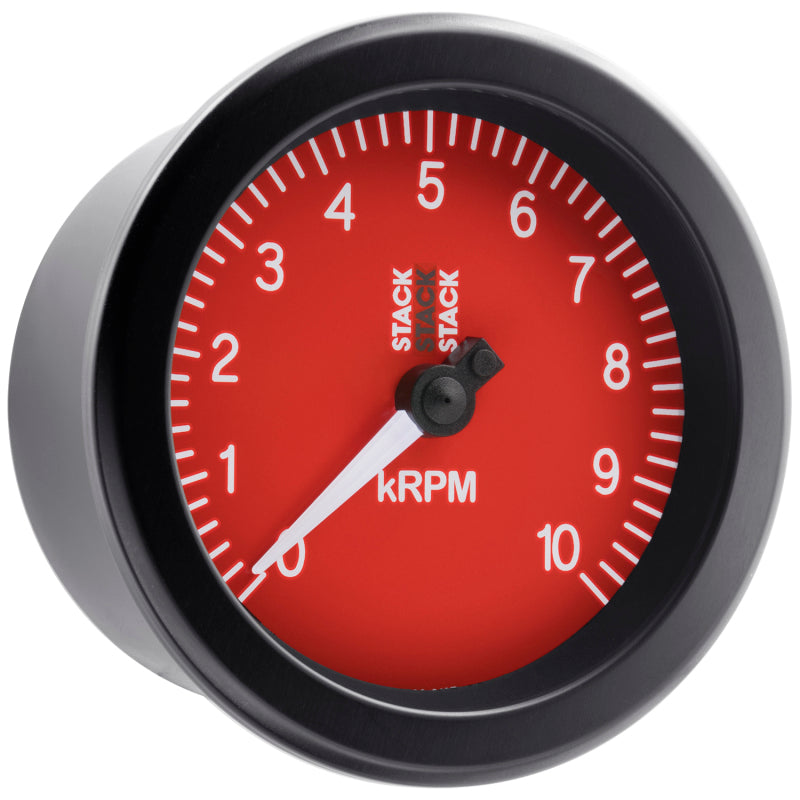 TACHOMETER, SPORT, 88MM, RED, 0-10K RPM