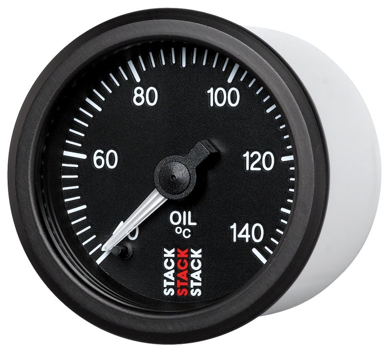 OIL TEMP, PRO STEPPER MOTOR, 52MM, BLK, 40-140 °C, 1/8" NPTF MALE