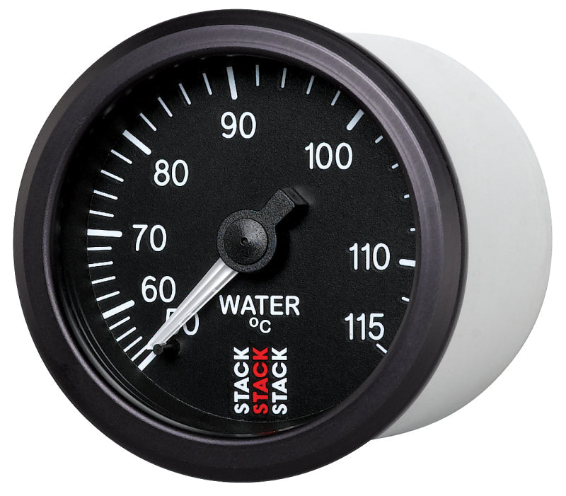 WATER TEMP, MECHANICAL, 52MM, BLACK, 50-115 °C, 3/8" BSPT (M)