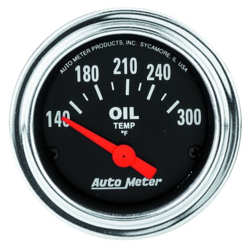 2-1/16" OIL TEMPERATURE, 140-300 °F, TRADITIONAL CHROME