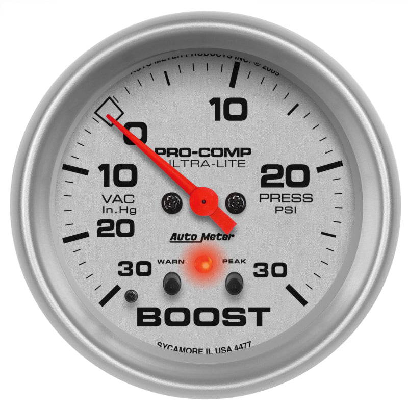 2-5/8" BOOST/VACUUM, 30 IN HG/30 PSI, ULTRA-LITE