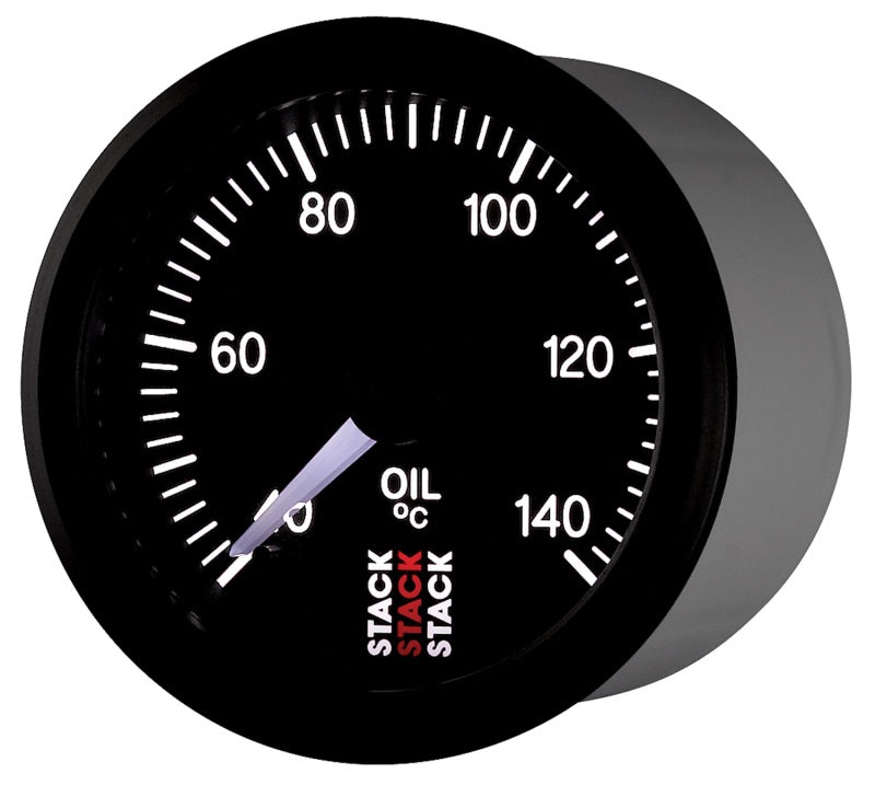 OIL TEMP, PRO STEPPER MOTOR, 52MM, BLK, 40-140 °C, 1/8" NPTF MALE