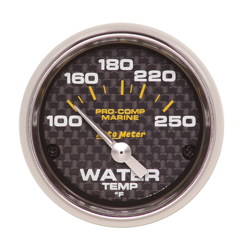 2-1/16" WATER TEMPERATURE, 100-250 °F, MARINE CARBON FIBER