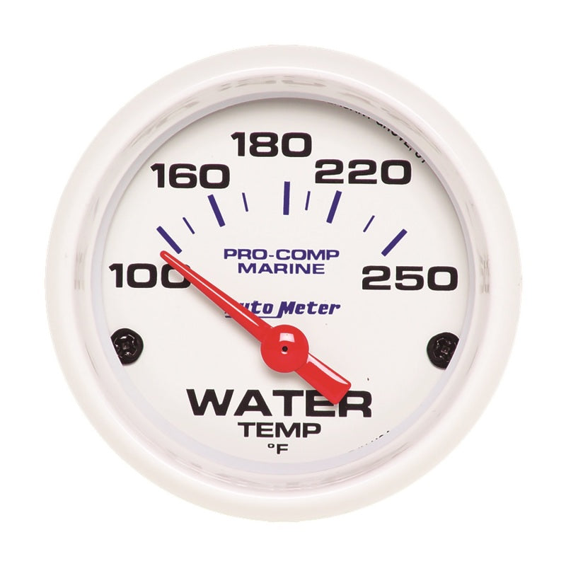 2-1/16" WATER TEMPERATURE, 100-250 °F, MARINE WHITE