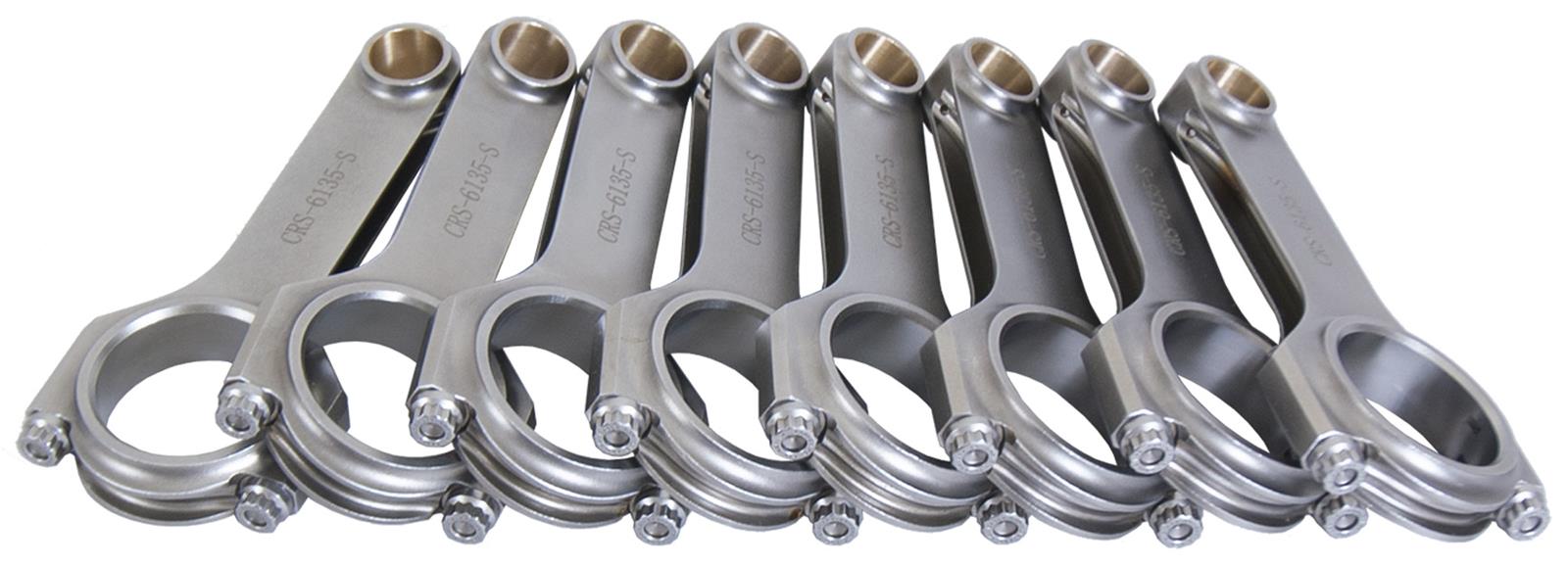 Eagle CRS61353DL19 H-Beam Connecting Rods, BB Chevy 6.135", ARP L19 Bolts