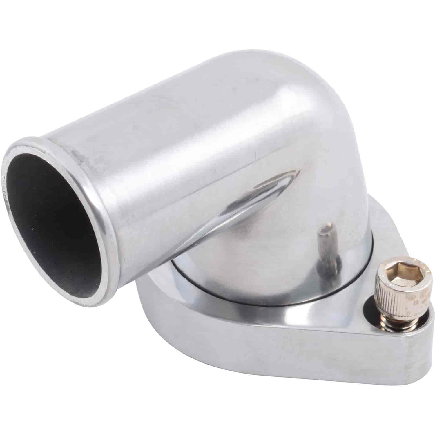 RPC R6009 Aluminum Water Neck 1966-75 SB Chevy, 90° Swivel - Polished