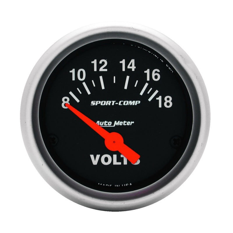 2-1/16" VOLTMETER, 8-18V, SPORT-COMP