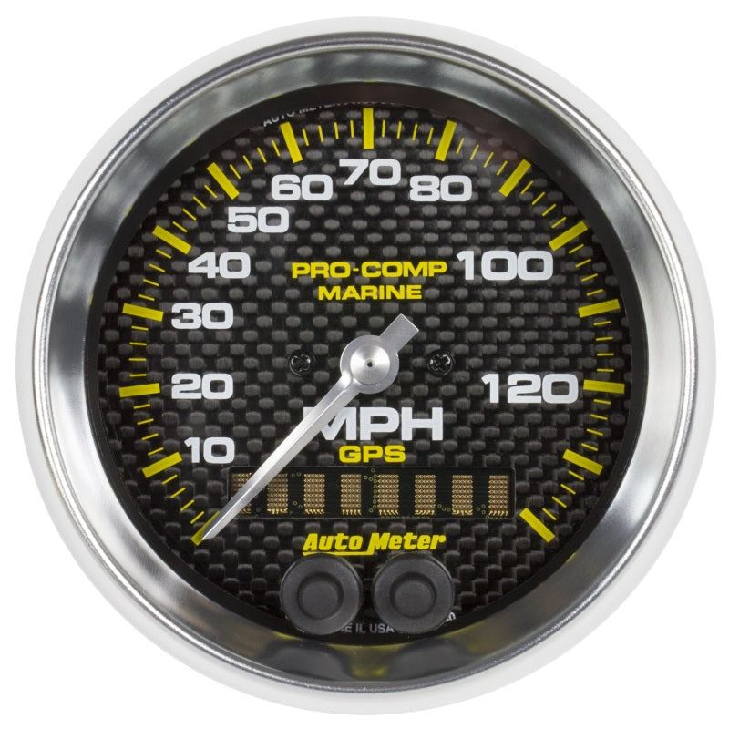 3-3/8" GPS SPEEDOMETER, 0-140 MPH, MARINE CARBON FIBER