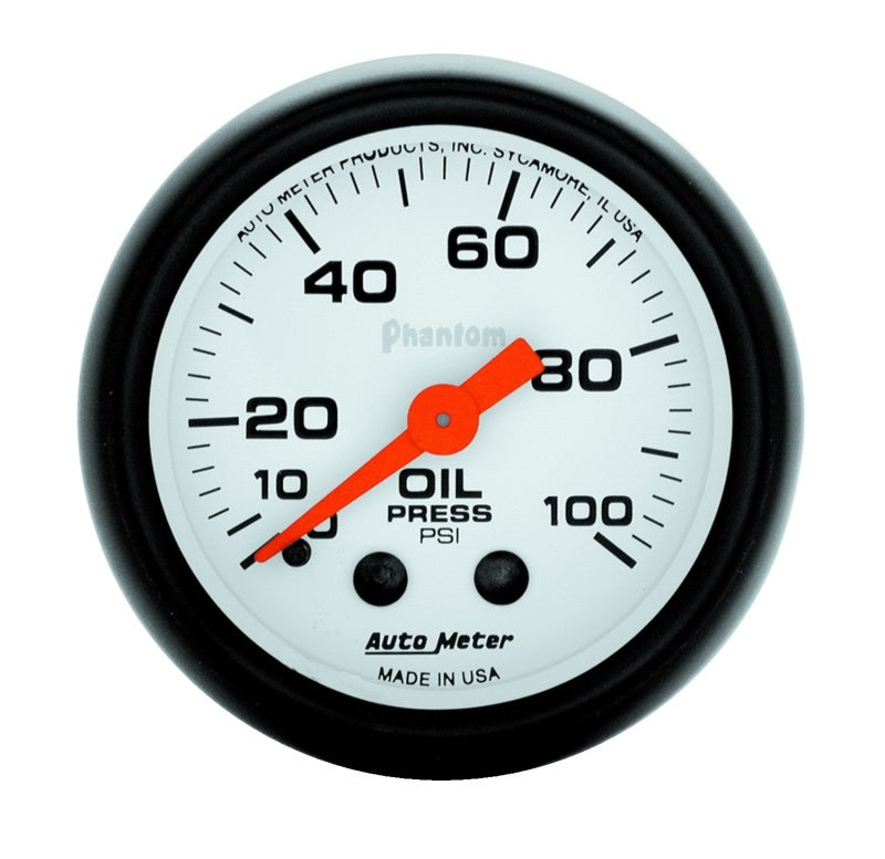 2-1/16" OIL PRESSURE, 0-100 PSI, PHANTOM