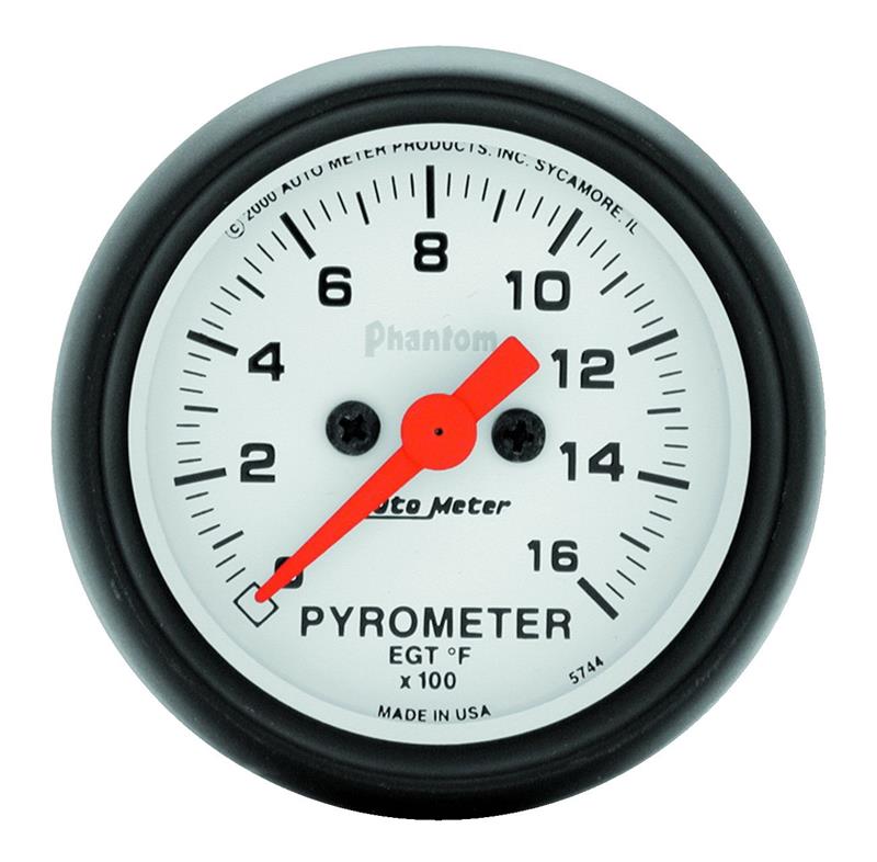 2-1/16" PYROMETER, 0-1600 °F, PHANTOM