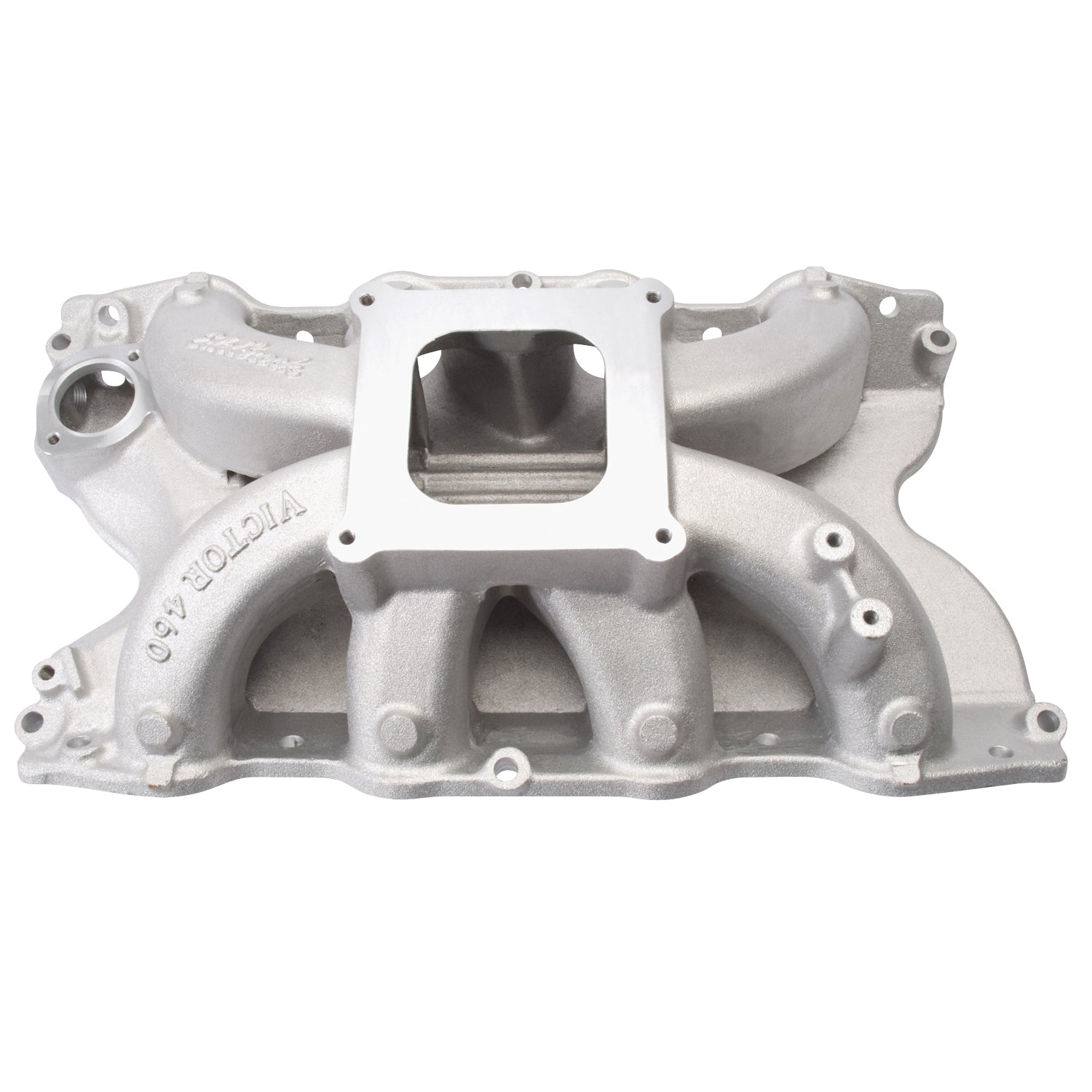 Edelbrock 2966 Intake Manifold Victor Single Plane Aluminum Natural Square Bore
