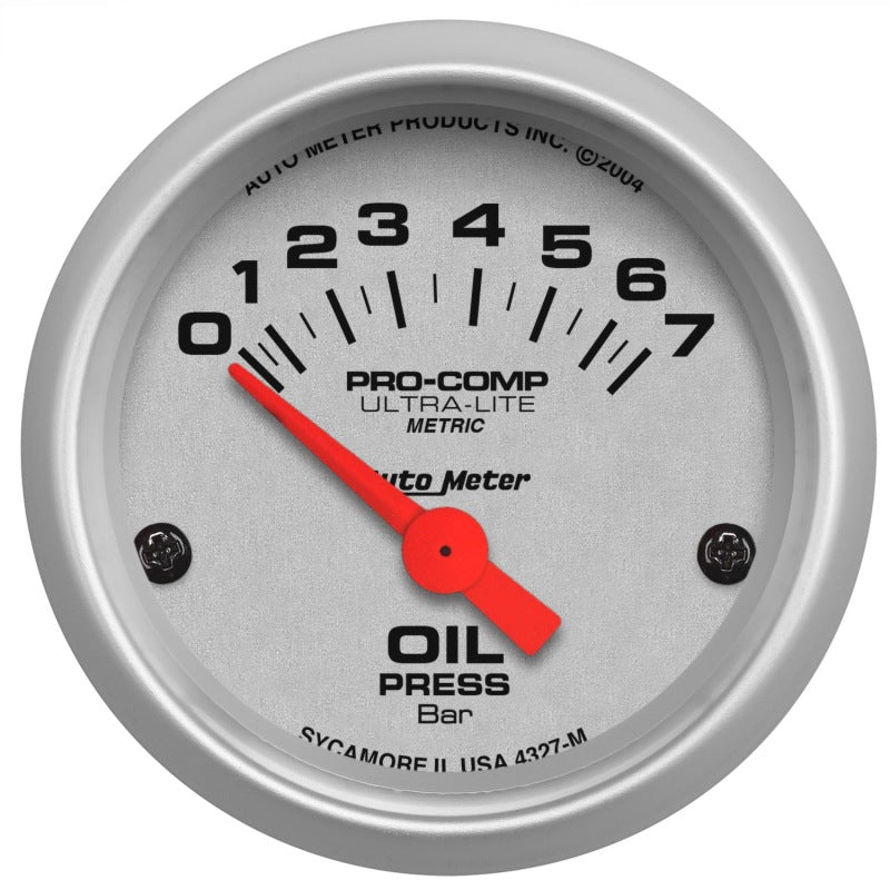 2-1/16" OIL PRESSURE, 0-7 BAR, ULTRA-LITE