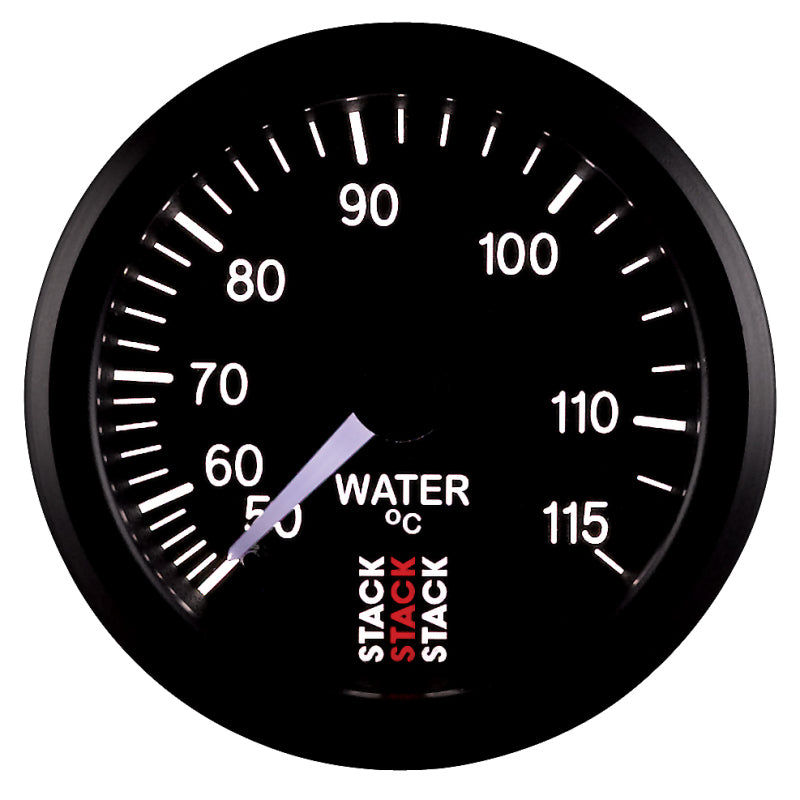 WATER TEMP, MECHANICAL, 52MM, BLACK, 50-115 °C, 3/8" BSPT (M)