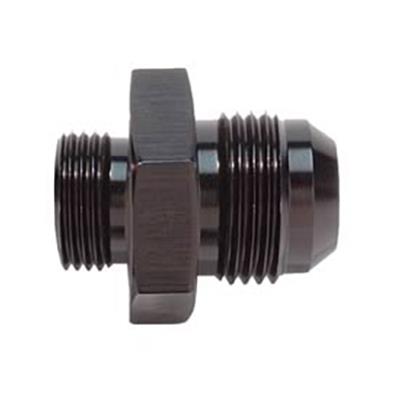 Aeromotive 15642 Fitting Adapter AN to Straight Cut Straight Aluminum Black