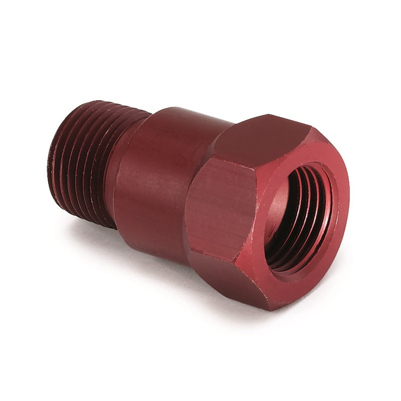 FITTING, ADAPTER, 3/8" NPT MALE, ALUMINUM, RED, FOR MECH. TEMP. GAUGE