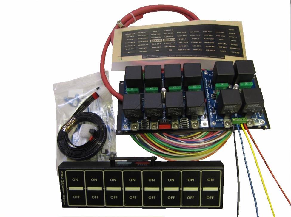 ARC 8001D Flat Touch Switch Panel 8.750" x 2.375", 8 Switches