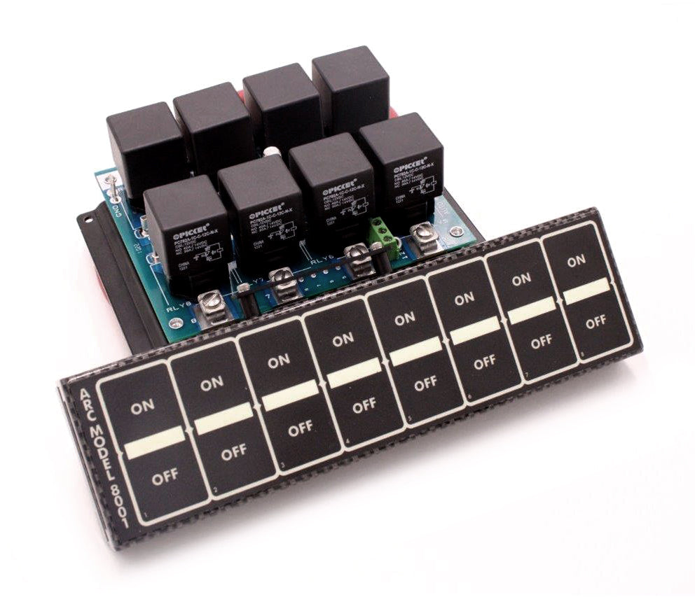ARC 8004D Flat Touch Switch Panel, Dash Mount - Carbon Fiber Finish
