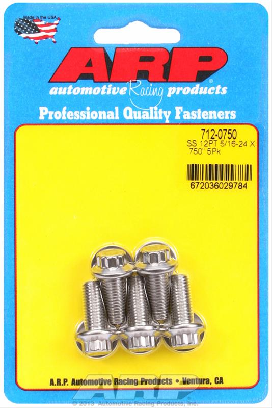 ARP 712-0750 Stainless Steel Bolts, 5/16"-24 RH Thread, 0.750" UHL