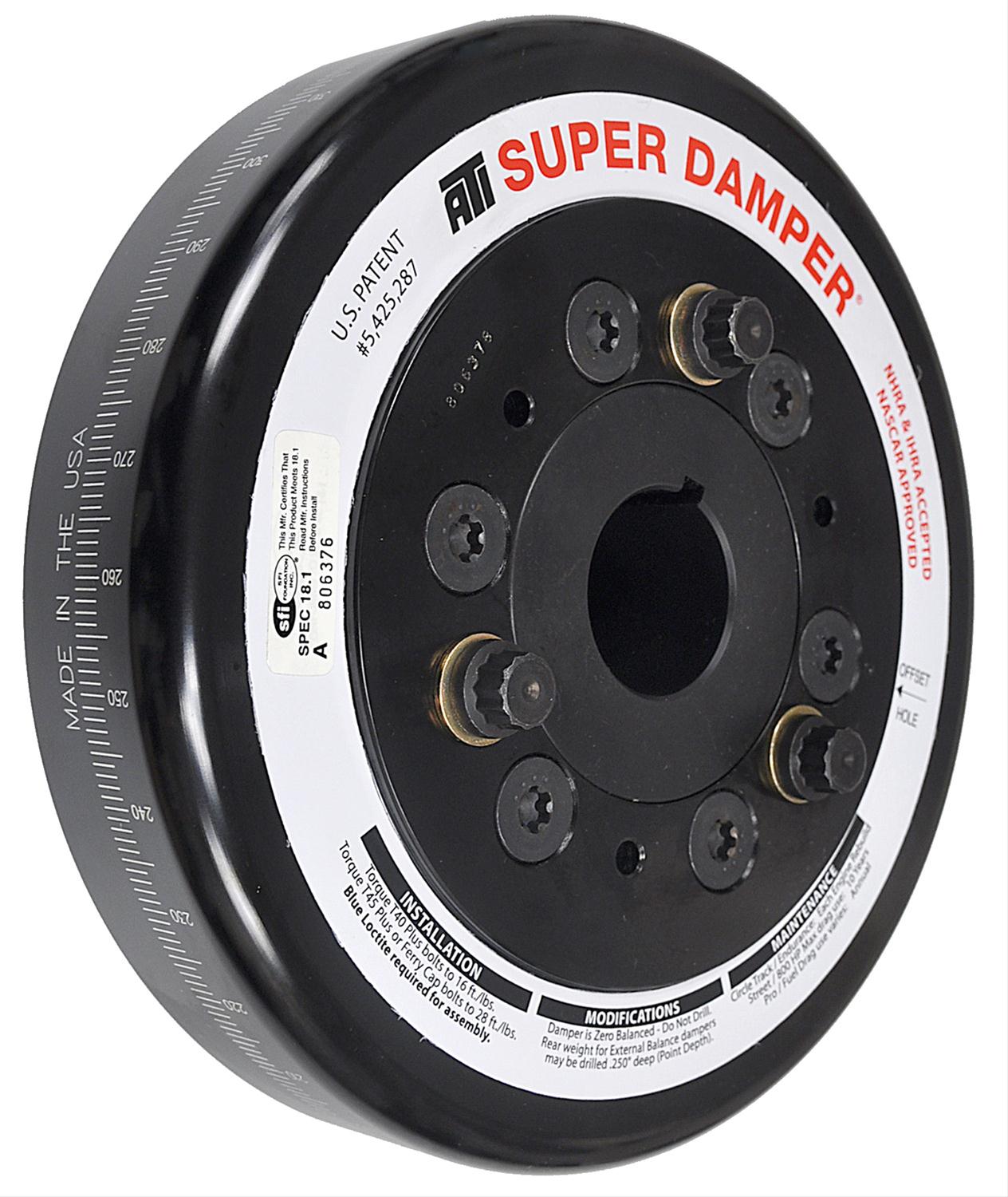 ATI 917780 Super Damper Harmonic Balancer, SB Chevy & Pontiac 2.5L 7.074" OD