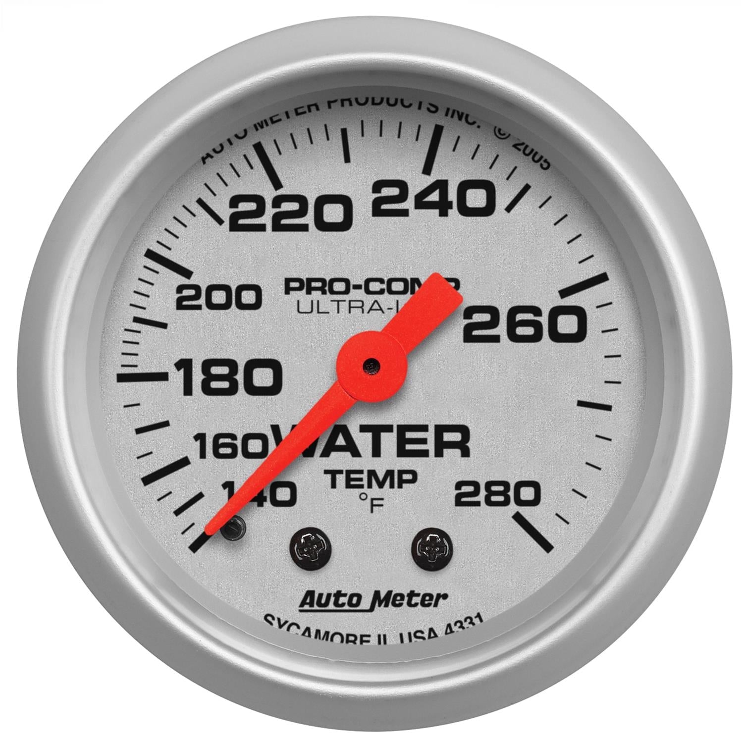 Autometer 4331 Ultra-Lite Analog Water Temperature Gauge, Mechanical - Analog