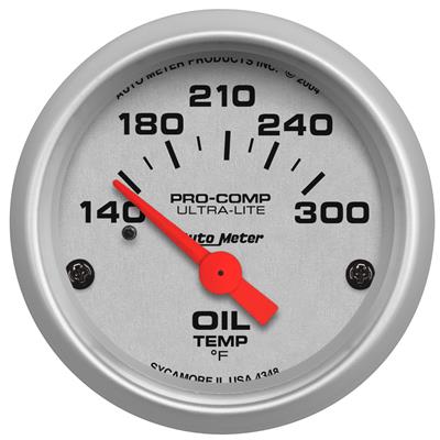AutoMeter 4348 Gauge Ultra-Lite Oil Temperature 140-300 Degrees F 2 1/16 in.