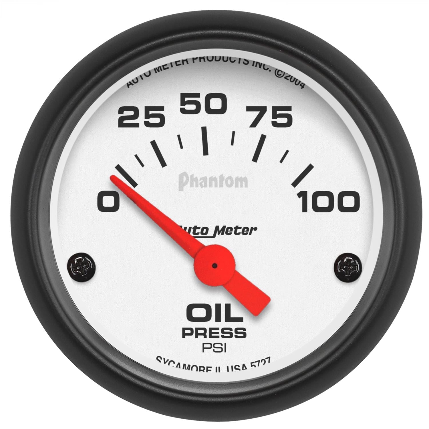 Autometer 5727 Phantom Electric Oil Pressure Gauge, 2-1/16"