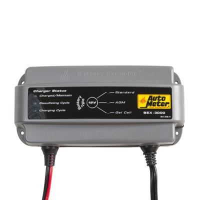 AutoMeter BEX-3000 Battery Charger, 12-Volt Battery Extender, 3 amps