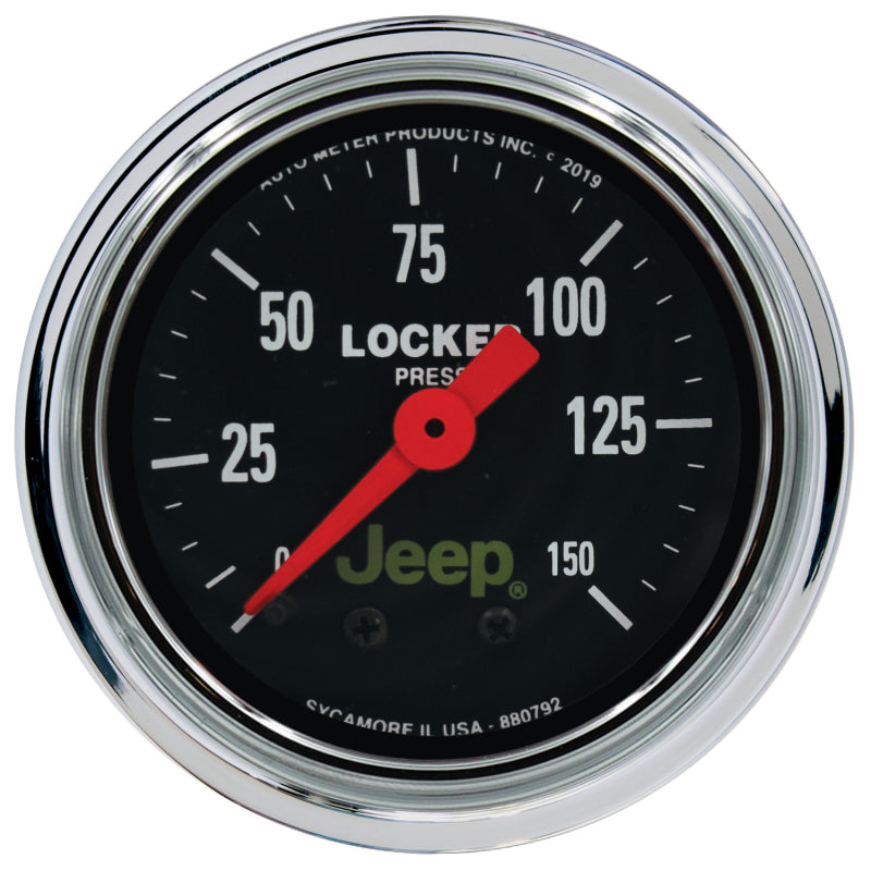 2-1/16" AIR LOCKER PRESSURE, 0-150 PSI, JEEP