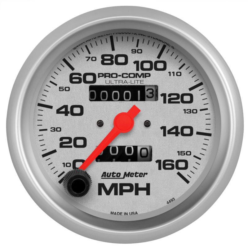 3-3/8" SPEEDOMETER, 0-160 MPH, ULTRA-LITE