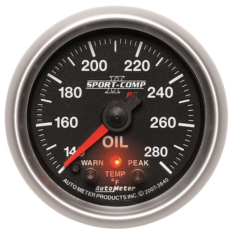 2-1/16" OIL TEMPERATURE, 140-280 °F, SPORT-COMP II
