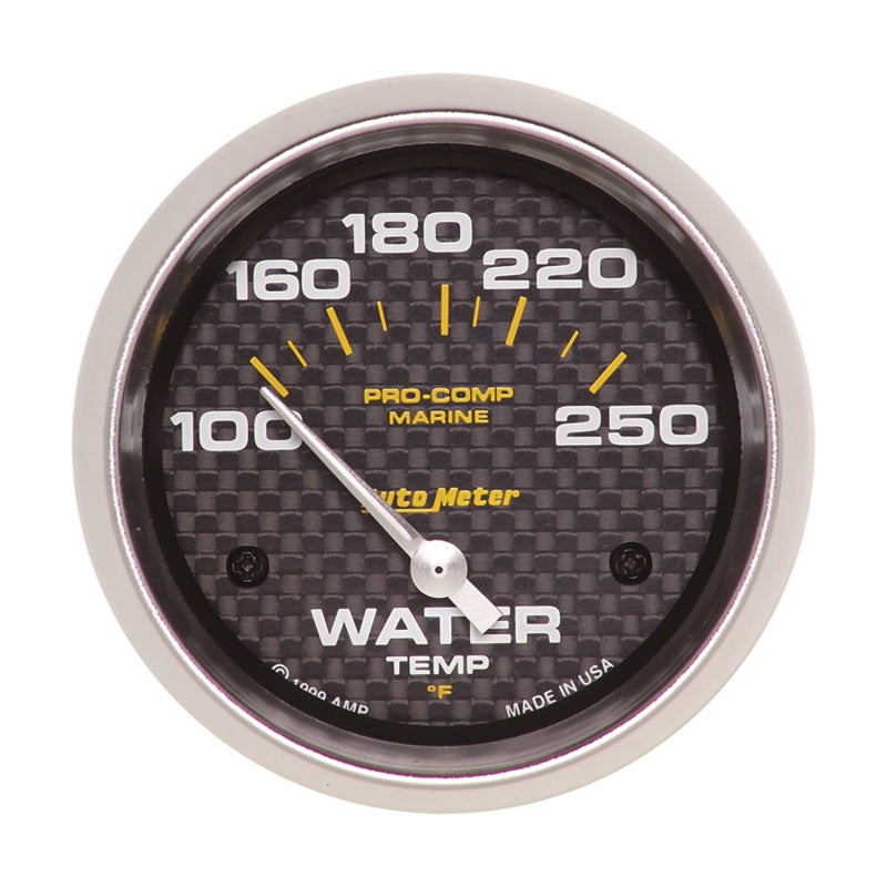 2-5/8" WATER TEMPERATURE, 100-250 °F, MARINE CARBON FIBER