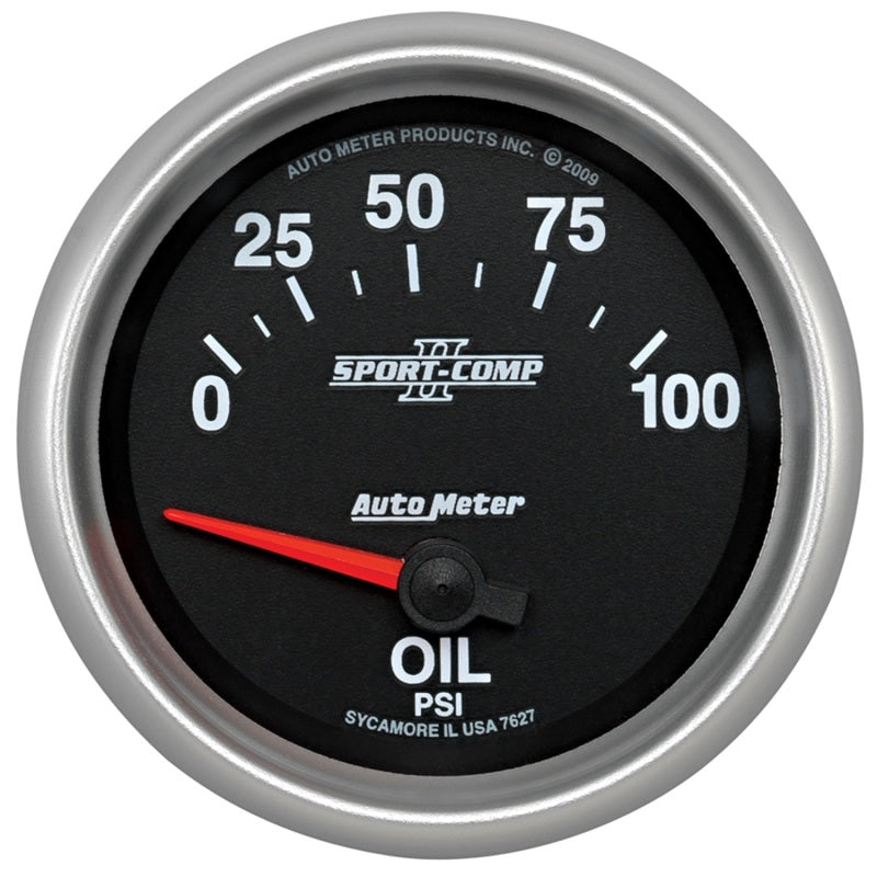 2-5/8" OIL PRESSURE, 0-100 PSI, SPORT-COMP II