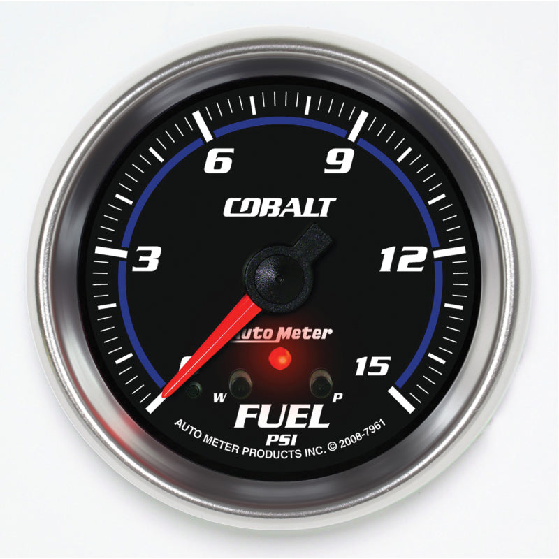 2-5/8" FUEL PRESSURE, 0-15 PSI, COBALT