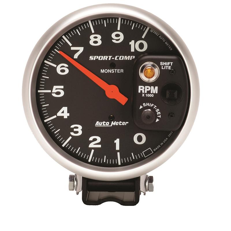 3-3/8" IN-DASH TACHOMETER, 0-8,000 RPM, SPORT-COMP