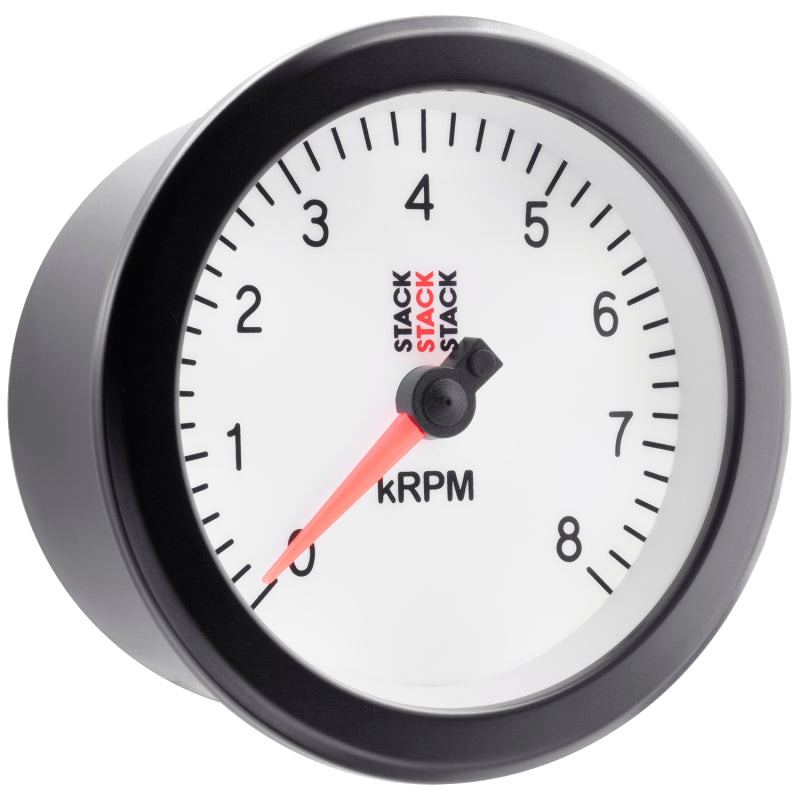 TACHOMETER, SPORT, 88MM, WHITE, 0-8K RPM
