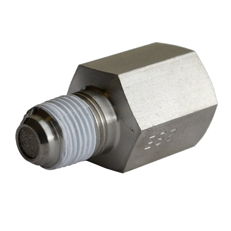 FITTING, SNUBBER ADAPTER, 1/8" NPT FEMALE TO 1/8" NPT MALE, STAINLESS STEEL, FOR FUEL PRESSURE