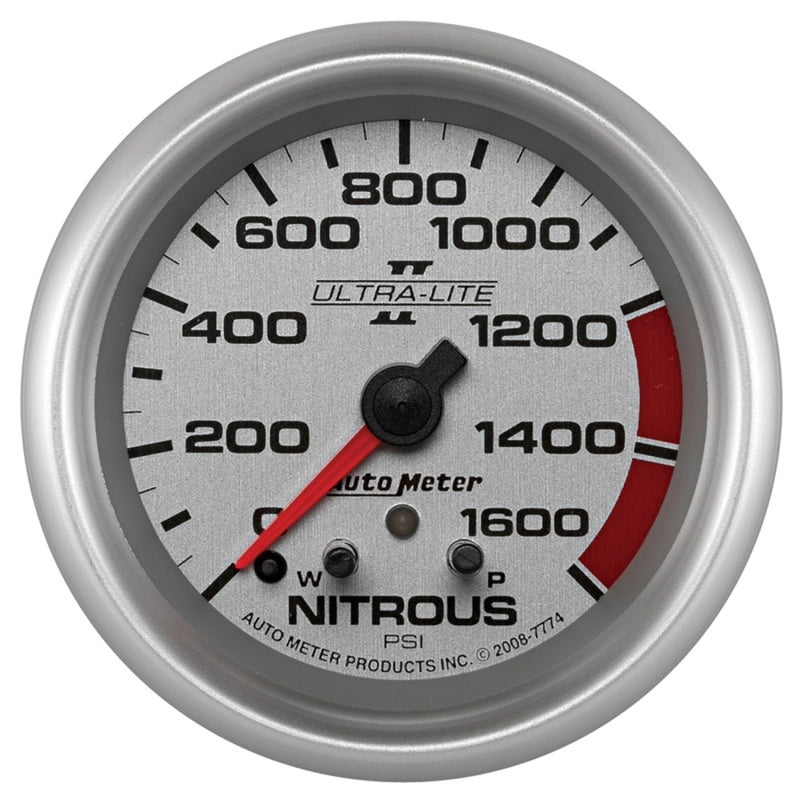 2-5/8" NITROUS PRESSURE, 0-1600 PSI, ULTRA-LITE II
