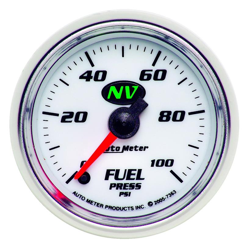 2-1/16" FUEL PRESSURE, 0-100 PSI, NV