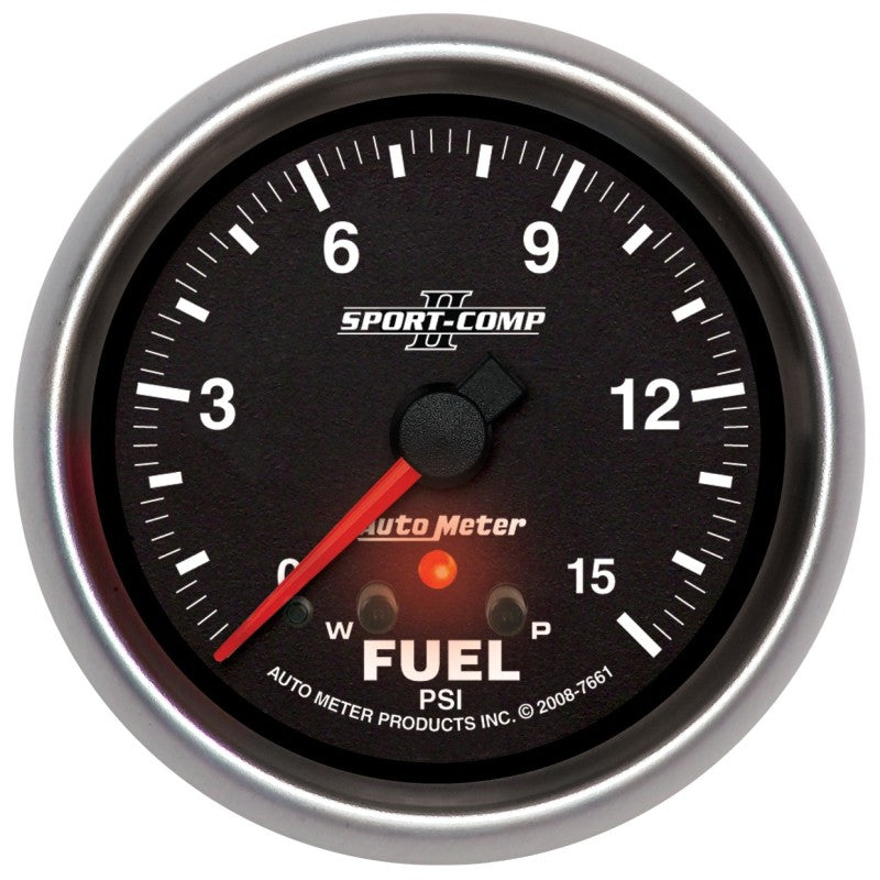 2-5/8" FUEL PRESSURE, 0-15 PSI, SPORT-COMP II