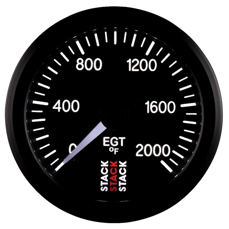 EXHAUST GAS TEMP, PRO STEPPER MOTOR, 52MM, BLK, 0-2000 °F