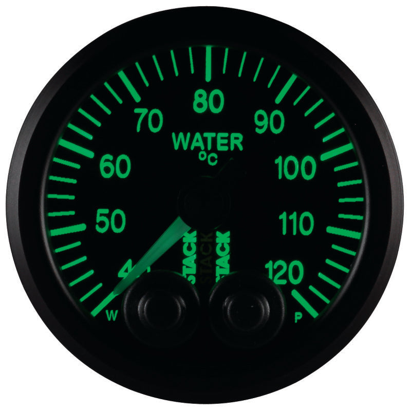 WATER TEMP, PRO-CONTROL, 52MM, BLK, 40-120 °C, 1/8" NPTF MALE